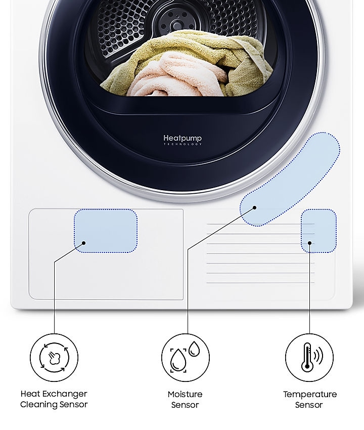 Samsung DV90M5003QX A+ Heat Pump Tumble Dryer Condenser 9 Kg Graphite 
