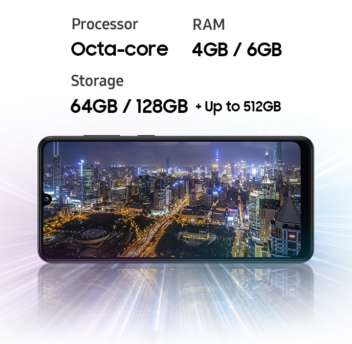 samsung a31 storage capacity