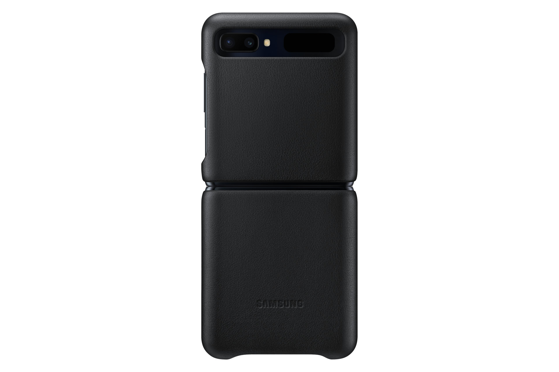 Buy Galaxy Z Flip Leather Cover Black Samsung Levant