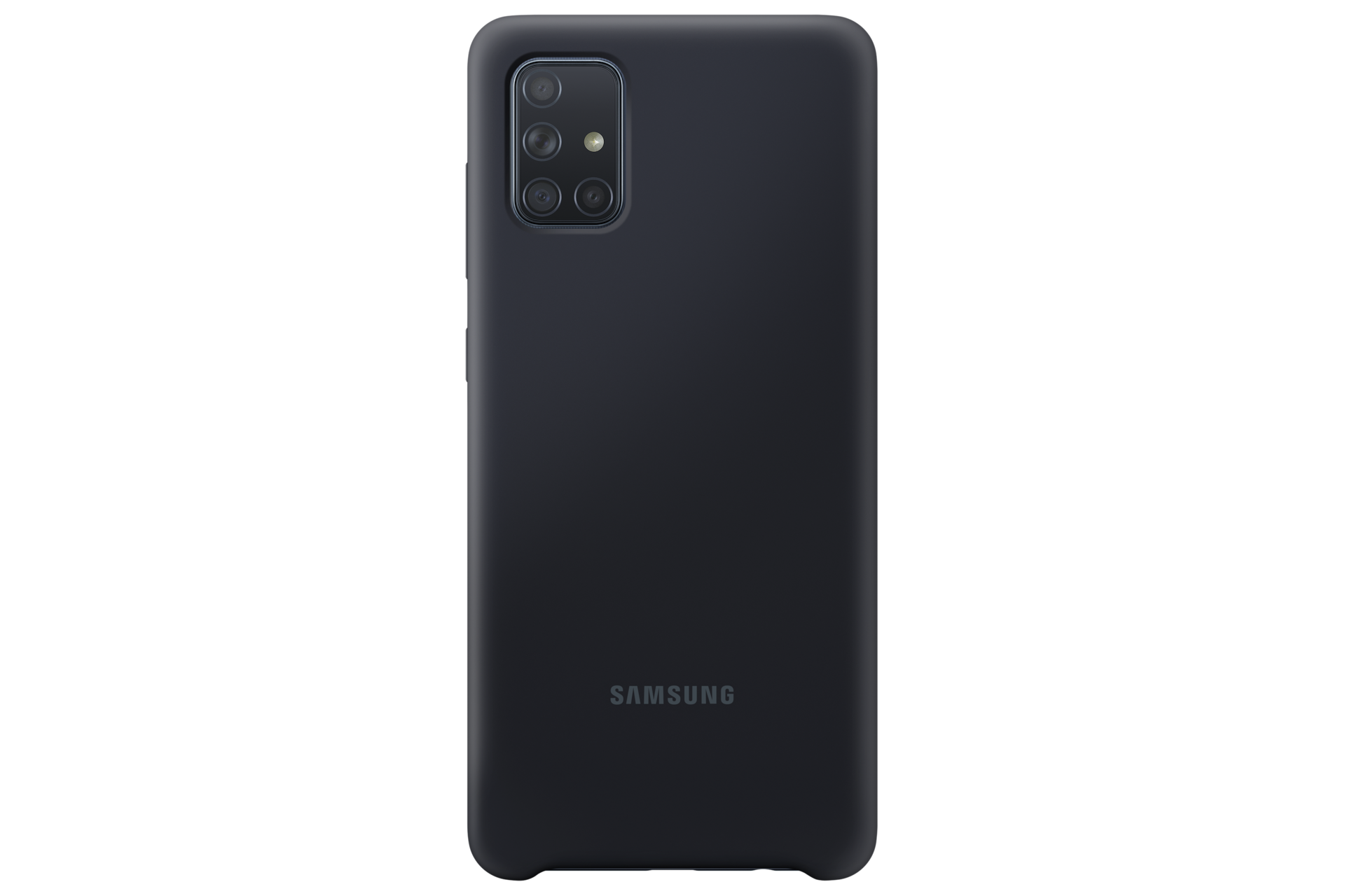 Silicone Cover for Galaxy A71 (Black 