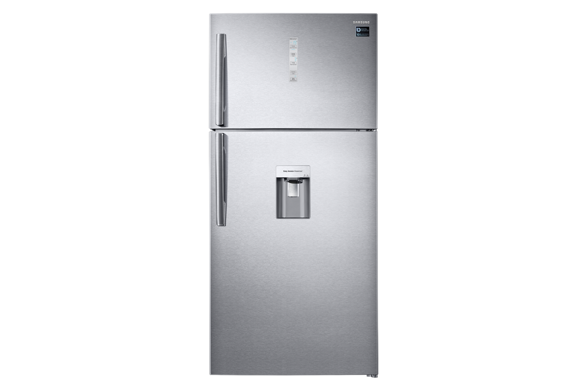 CONGELADOR SAMSUNG VERTICAL CLASE-F 185 x 60 INOX 323L NO FROST DIGITAL  INVERTER DISPLAY INTERIOR METAL COOLING