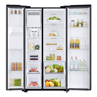 front-open-with-food black