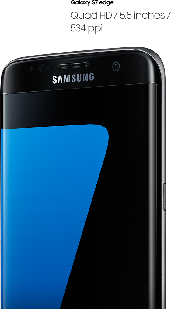 Galaxy s7 edge perspektīvā no labās puses