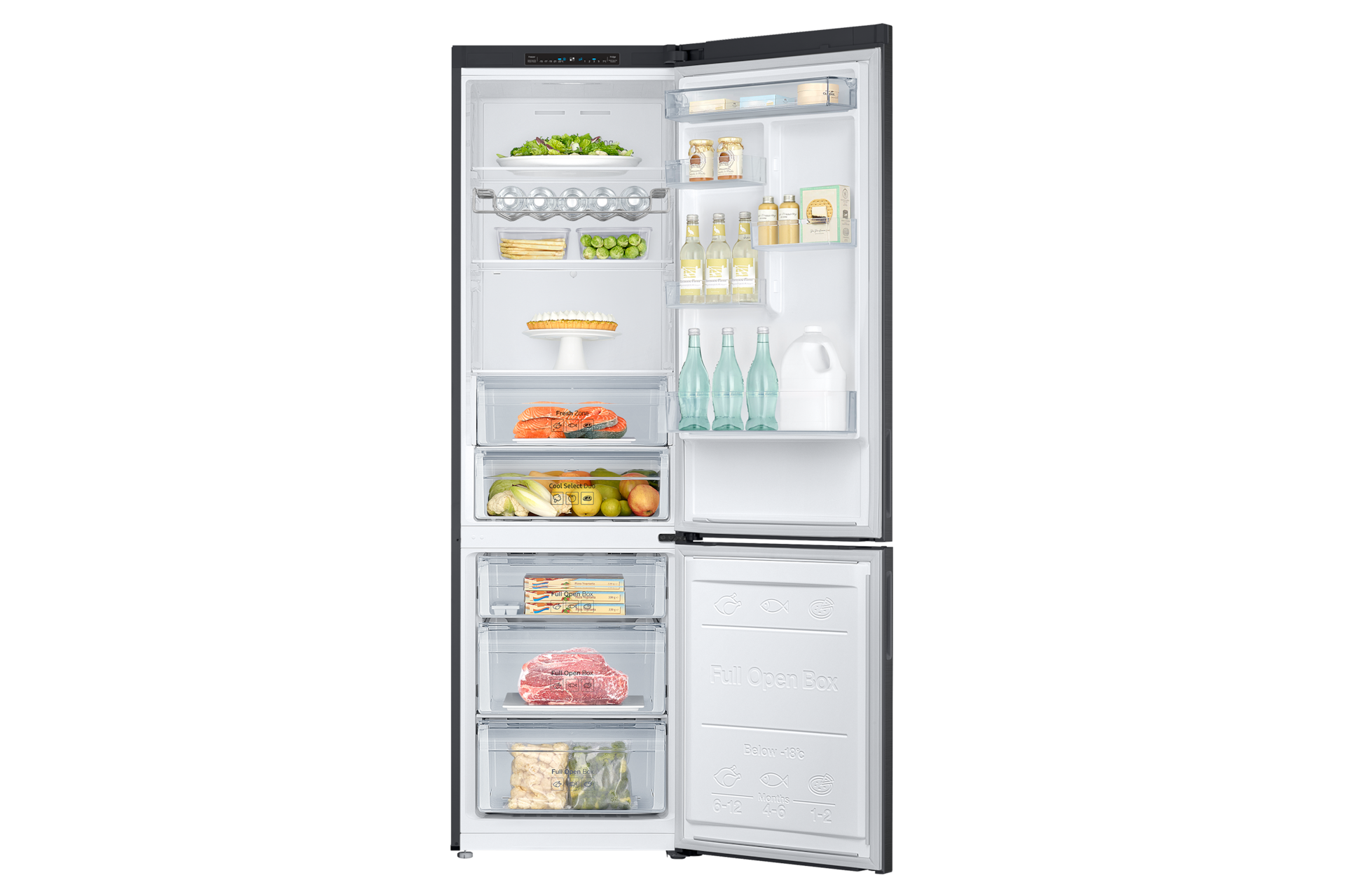 front-open-with-food black