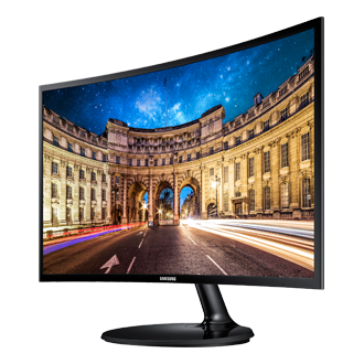 Monitor Curvo 24" con Experiencia inmersiva color Negro