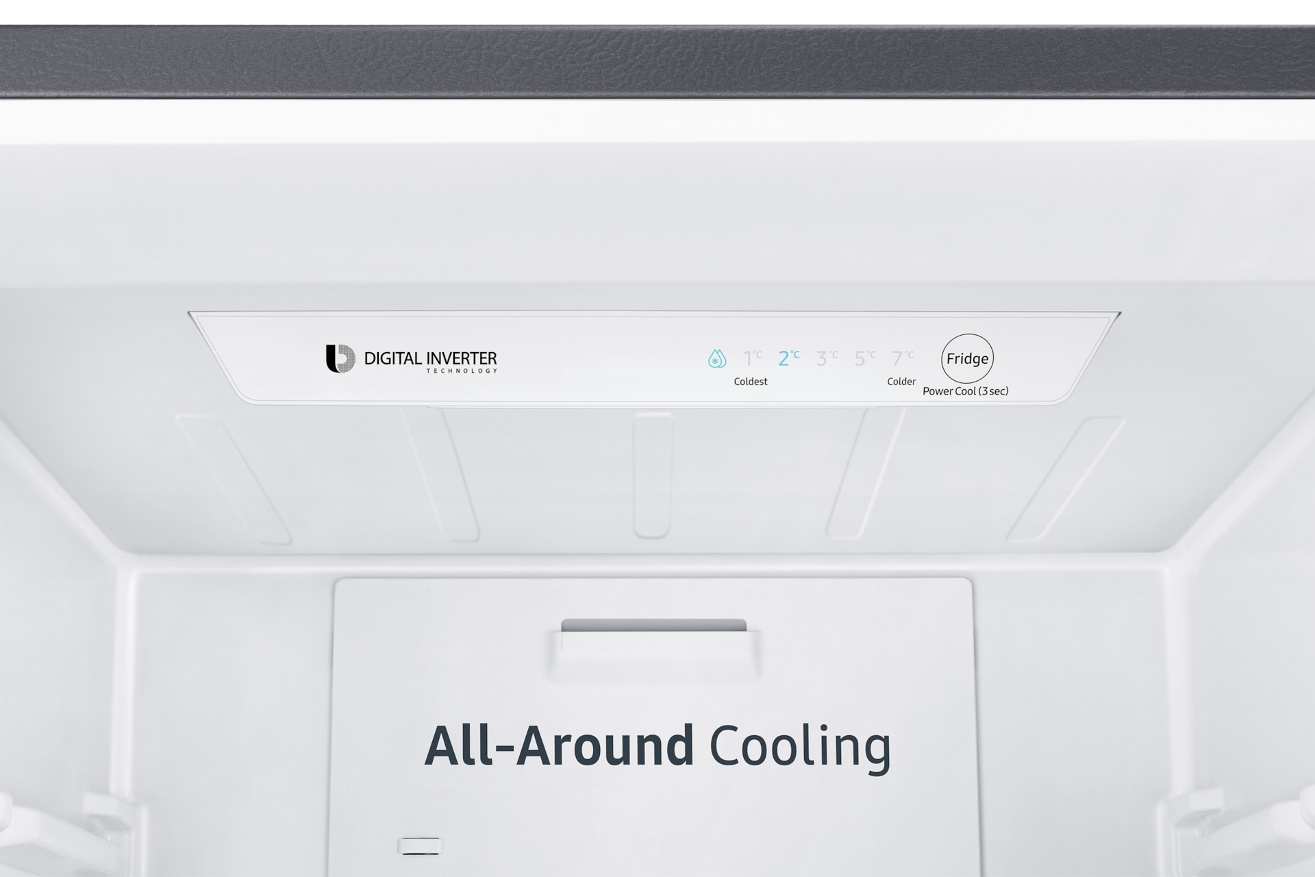 Samsung Bottom Mount Freezer with Optimal Fresh Zone, Silver (RB30N4050B1/ME) 315L close-up-display 