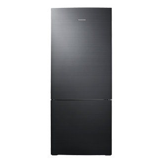 Samsung 500L Black Refrigerator with Bottom Mounted Freezer and Digital Inverter Technology (RL4003SBABS/ME), front view