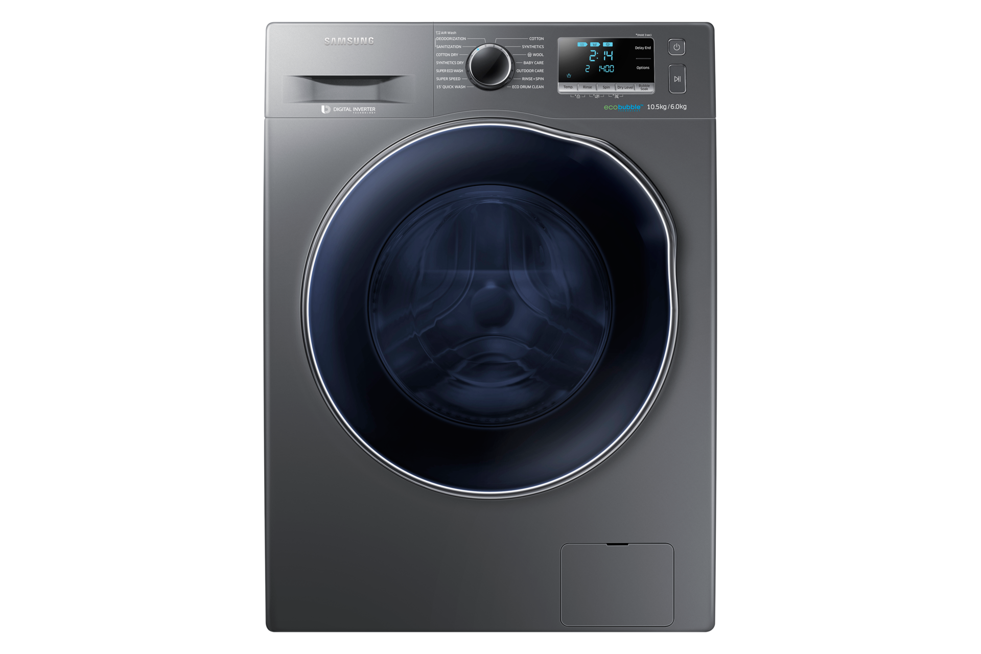 WD6000J Front Load Combo Washer with Eco Bubble, 10kg wash & 6kg dry