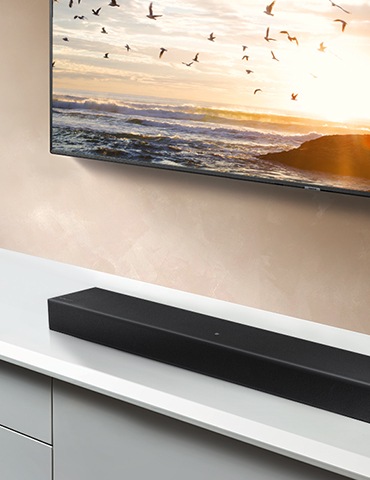 T400 Soundbar is seen on a wh