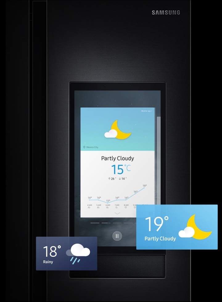 See the Morning Brief dashboard on the Samsung Side by Side refrigerator with Family Hub, 660L & learn more about advantages of the feature at Samsung MY!