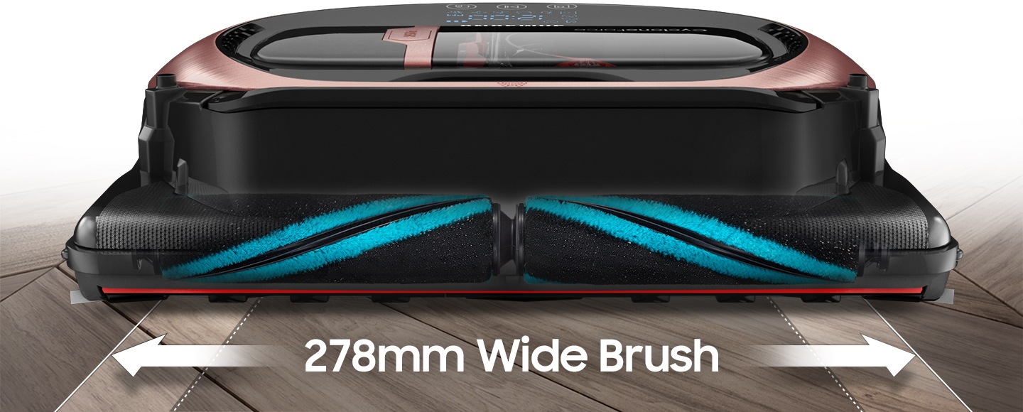 Cleans a wider area fast and efficiently