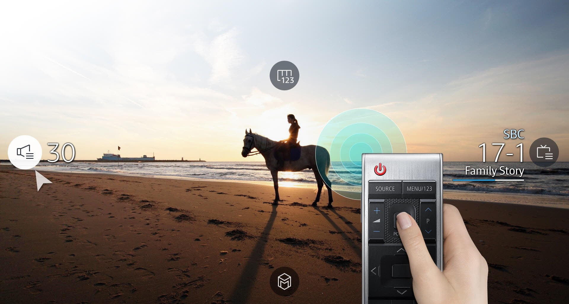 Smart interaction controls for an easy-to-use Smart TV 