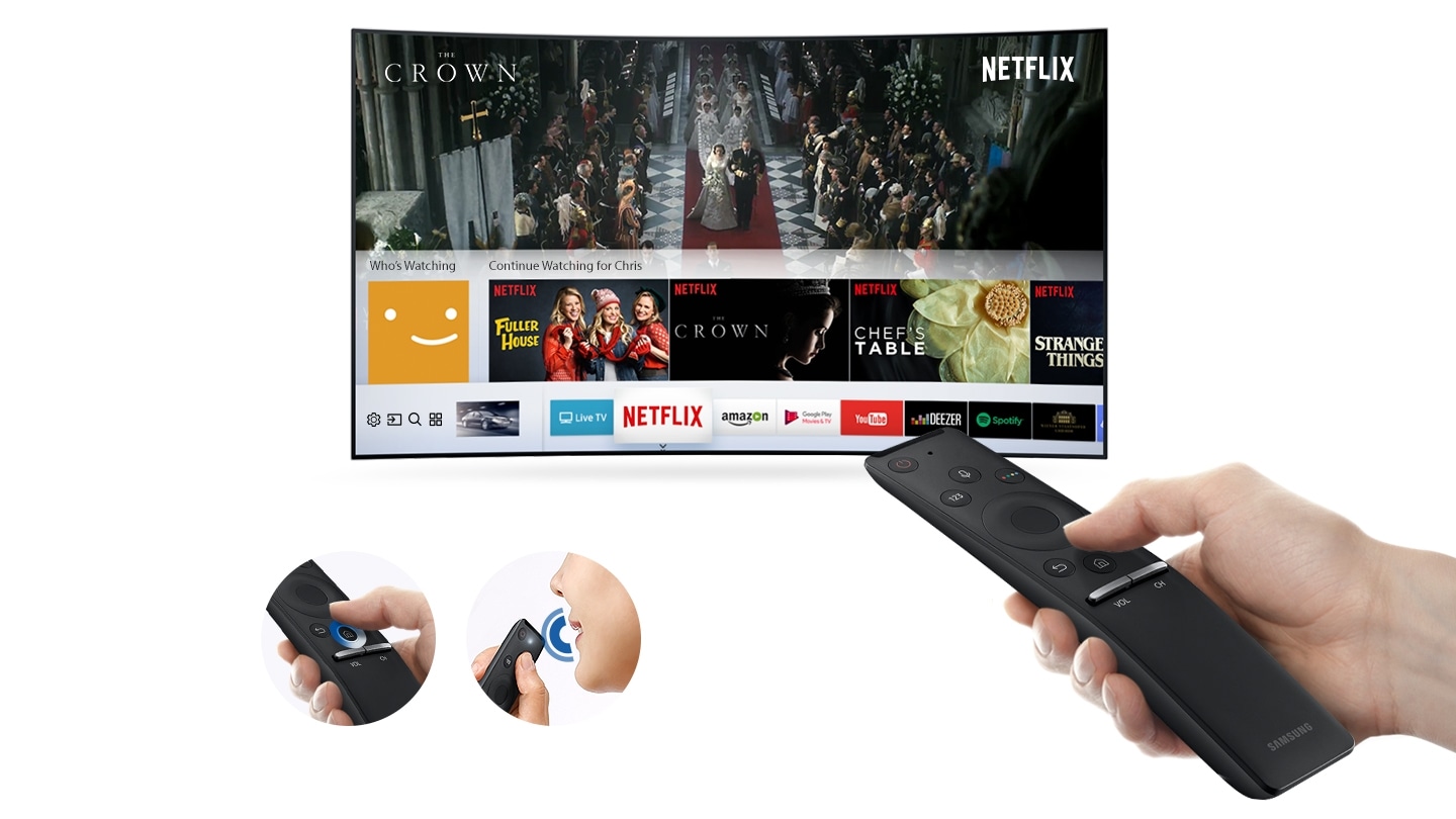 M6300 Curved Smart Full HD TV: One remote control