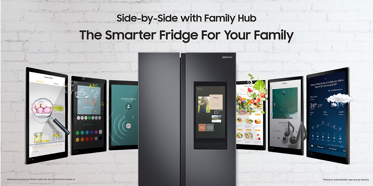 Buy Side By Side Refrigerator With Screen 660l Samsung My