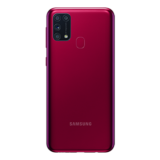 Samsung Galaxy M31 back view Red