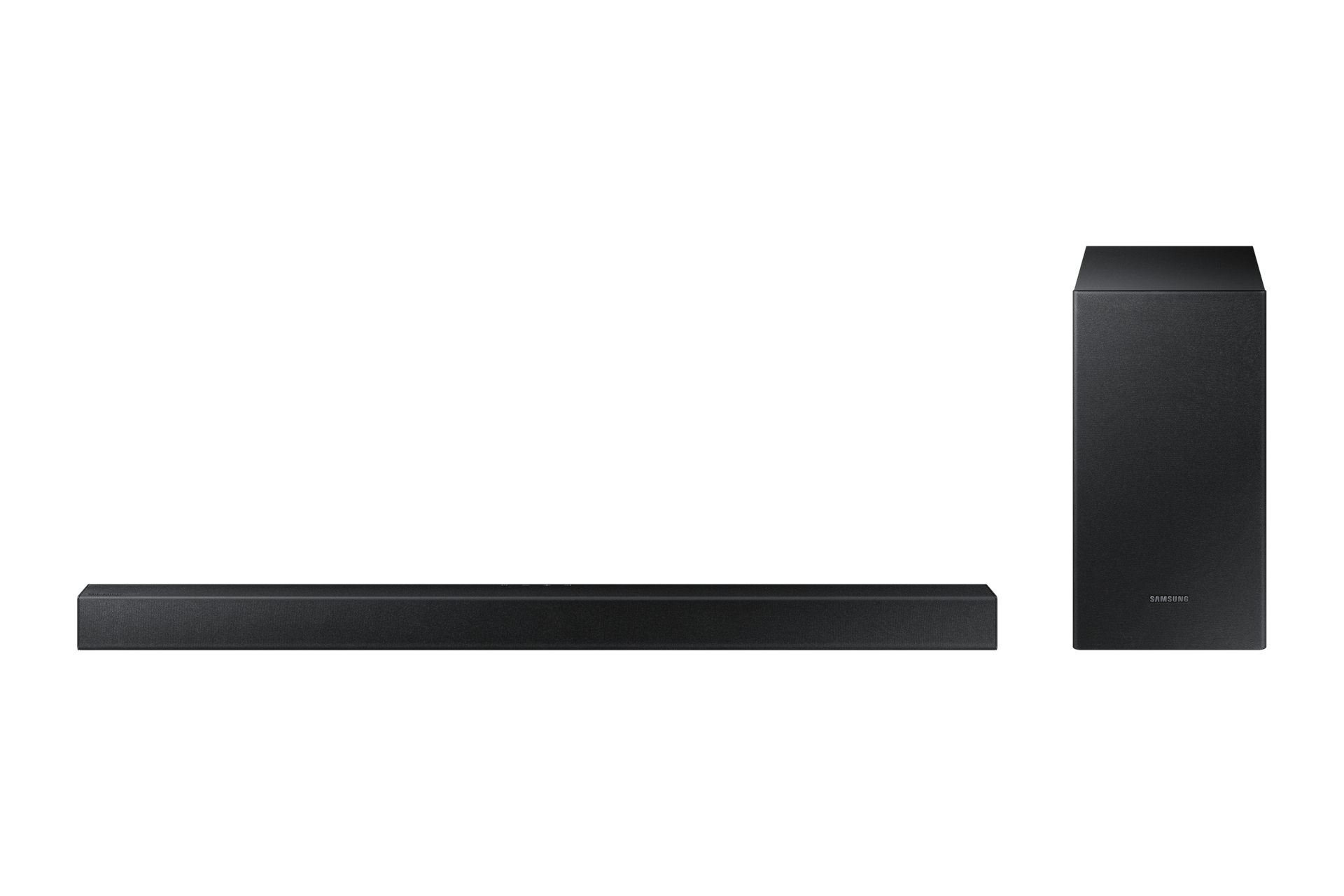 Samsung T Series Soundbar with Subwoofer (HW-T420/XM) - front view, Black color at best price in Samsung Malaysia