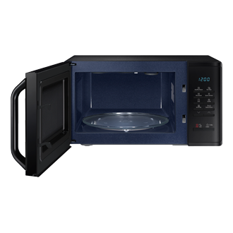 Black Samsung Grill Microwave Oven with Healthy Steam (MG23K3513GK/SM), 23L front-open 