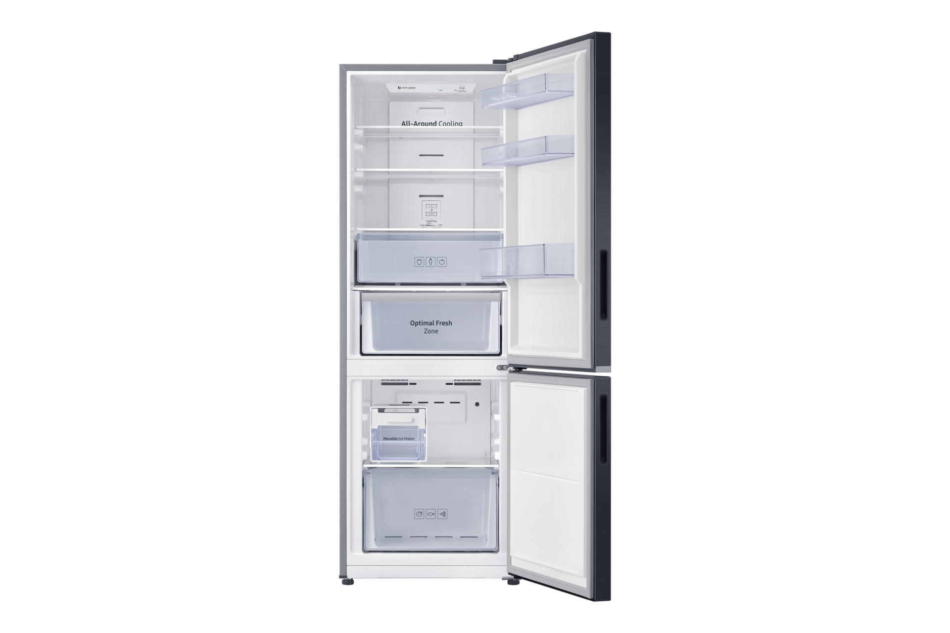 Bottom Mount Freezer Refrigerator with Optimal Fresh Zone, 315L