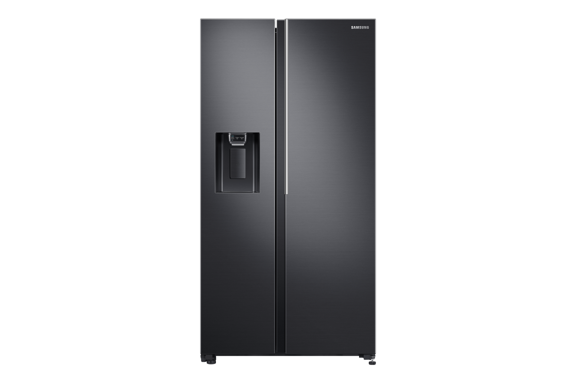 The the front in black of the Side by Side Fridge with Large Capacity (SpaceMax), 660L (RS64R5101B4/ME) & explore highlight features, specs at Samsung MY!