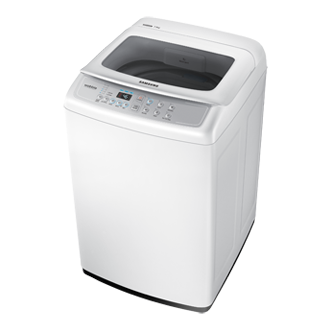  Samsung Top Load Washing Machine 7.5kg in White - Dynamic Right Perspective View