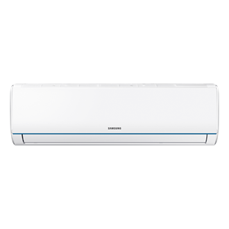 Front view of the Samsung Air Conditioner S-Essential (2.5HP) with HD Filter, Fast Cooling, and Good Sleep technology.