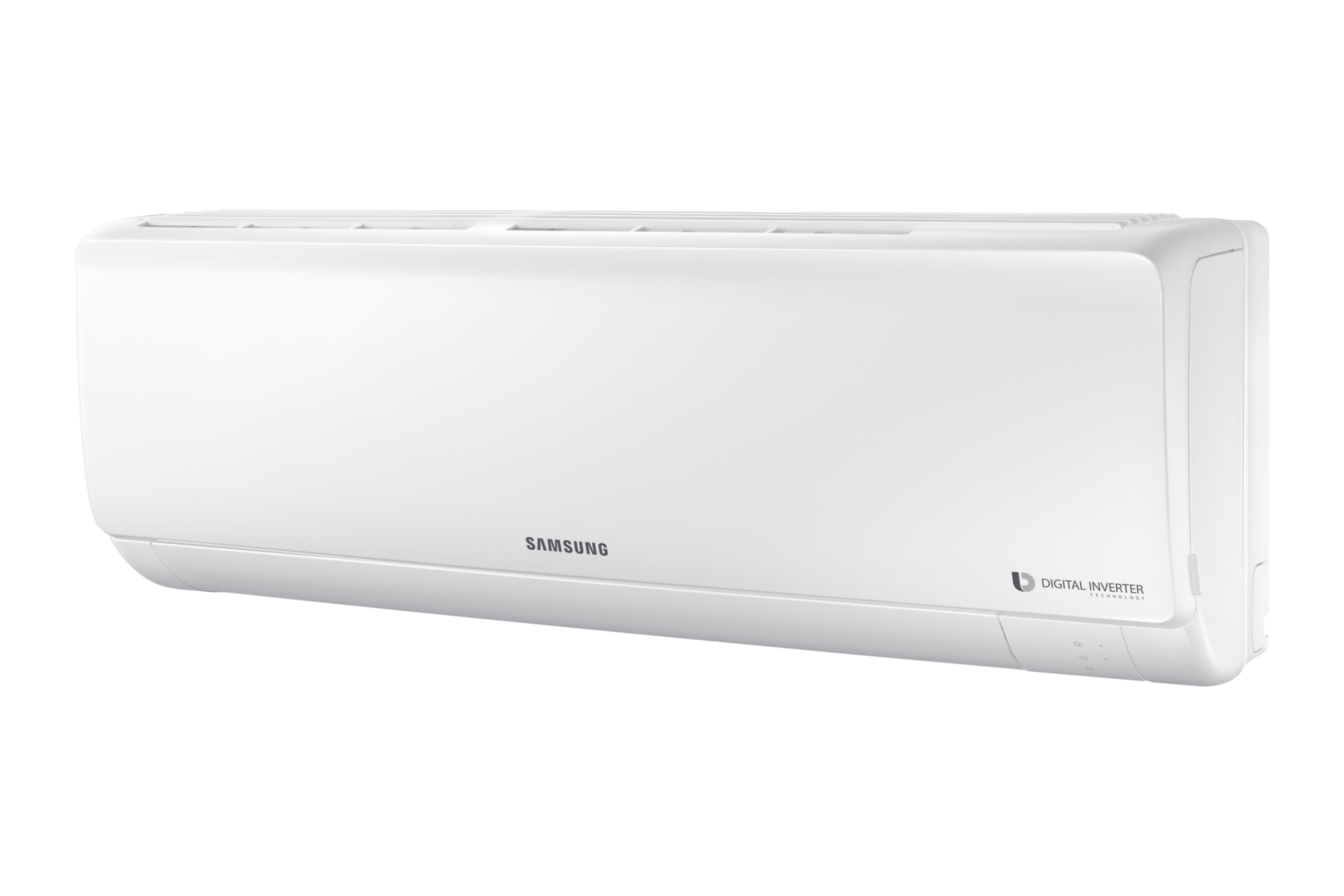 Samsung Inverter Deluxe Wall-Mount Air Conditioner with 8-Pole Inverter, 1.5 HP (F-SME-AR12FHJ) right perspective white