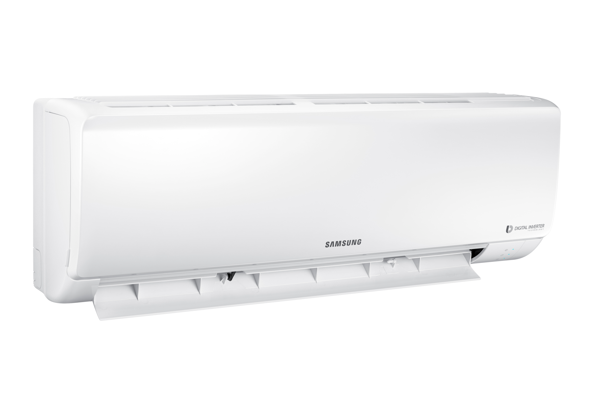 Samsung Inverter Deluxe Wall-Mount Air Conditioner with 8-Pole Inverter, 2.0 HP (F-SME-AR18HJW) left perspective-open 