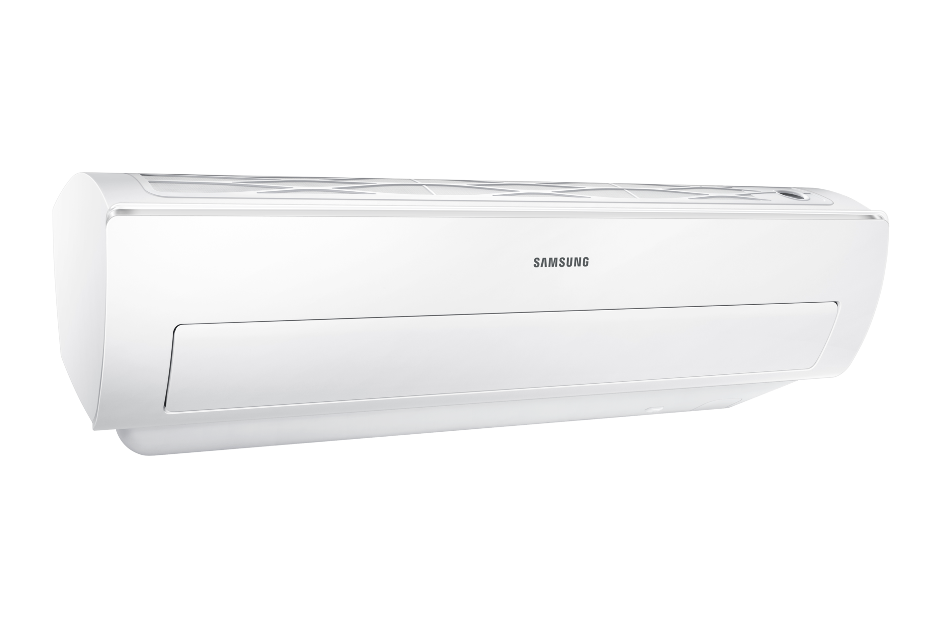 Triangle Wall-Mount Samsung Air Conditioner with Faster Cooling, (F-AR2-4JRFSTWK) 2.5HP Left Perspective