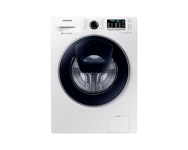 Buy Samsung 8kg Front Load Washing Machine in White - Front View