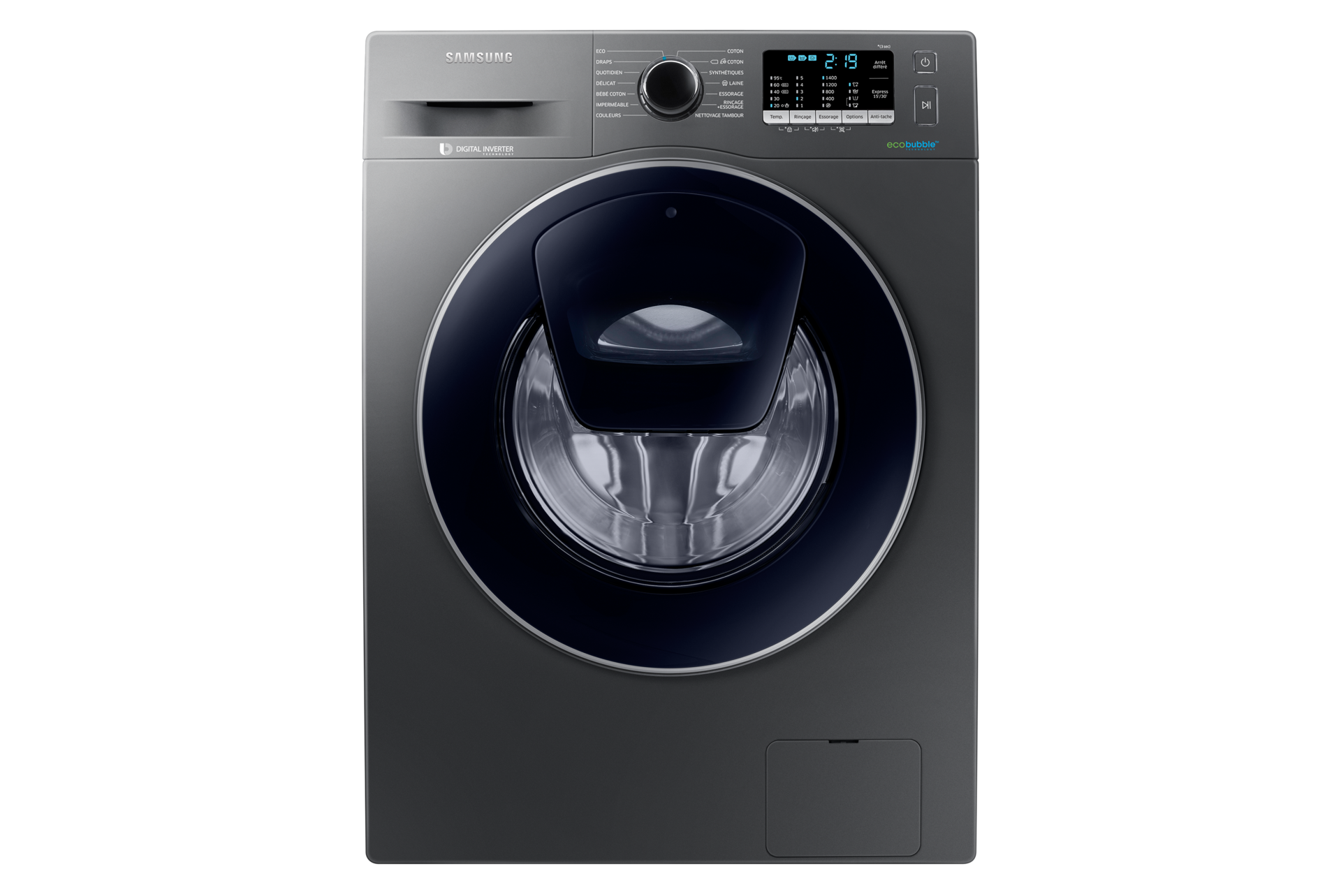 Machine à laver à chargement frontal WW80K5410UX avec technologie Eco Bubble, 8 kg Samsung