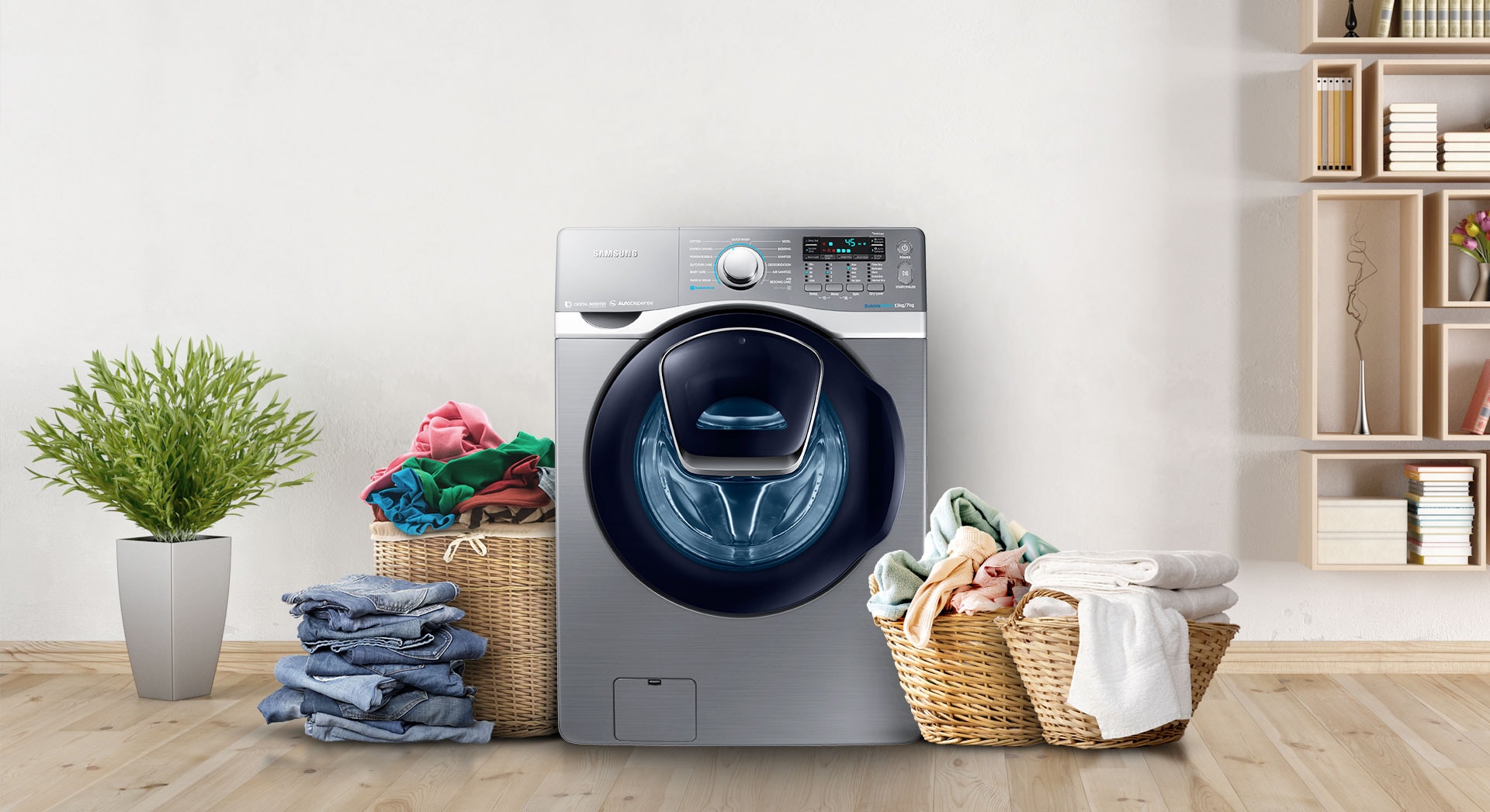 MACHINE À LAVER LAVANTE SECHANTE SAMSUNG 18 KG (Wash&Dry) avec