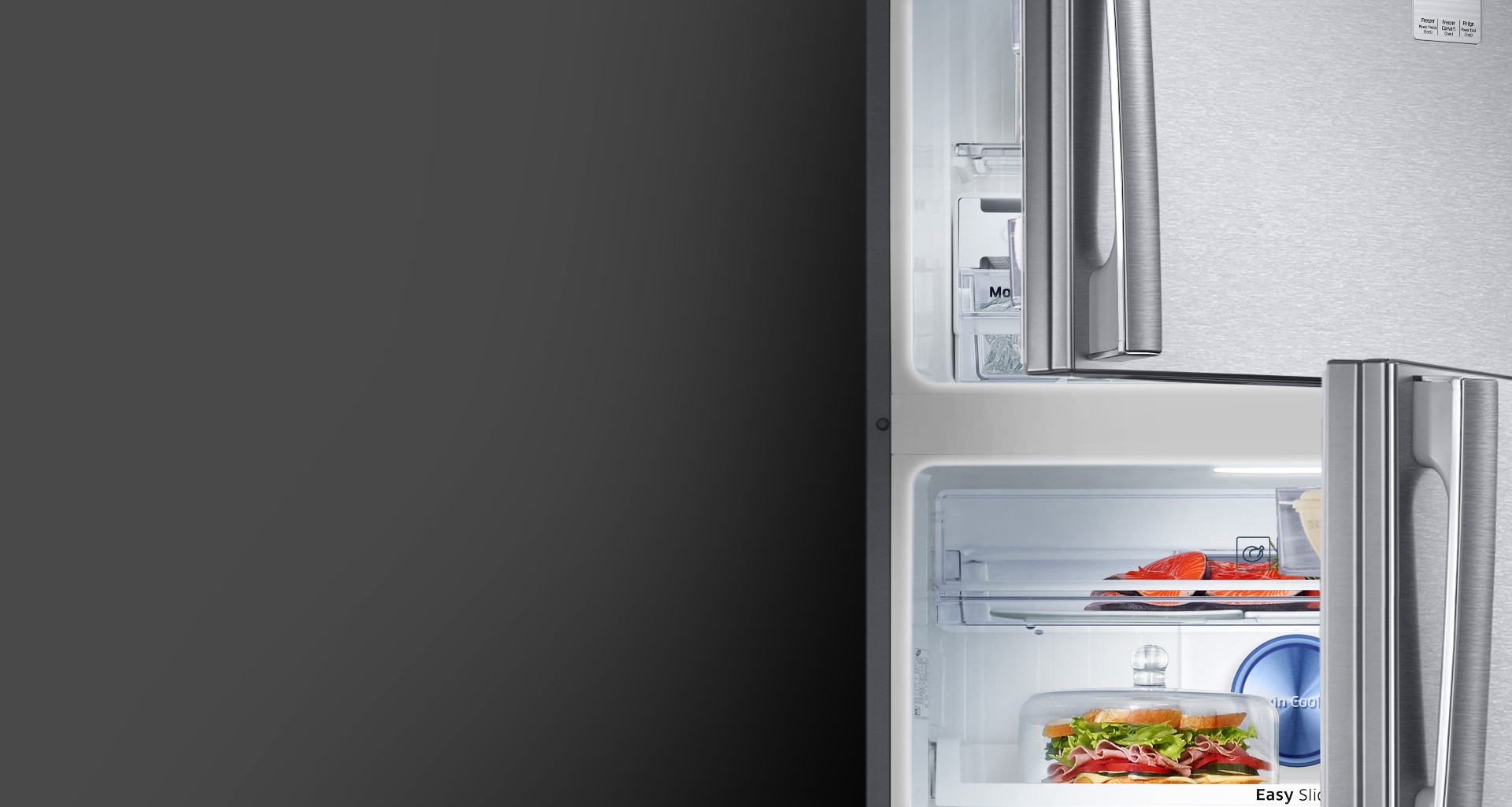 Excellente visibilité à l’intérieur du réfrigérateur