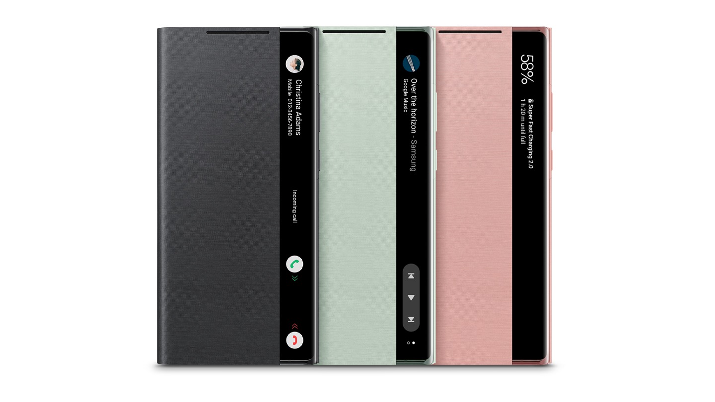 coque note 20 ultra led view cover