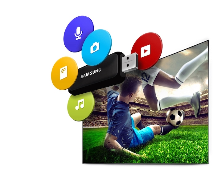 Grâce à ConnectShare, vous pouvez visualiser divers contenus en une seule étape. Il vous suffit de brancher votre périphérique USB ou un disque dur sur le téléviseur pour écouter votre musique et regarder vos films et photos sur grand écran.