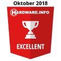 Hardware.Info Excellent Choice Award Oktober 2018
