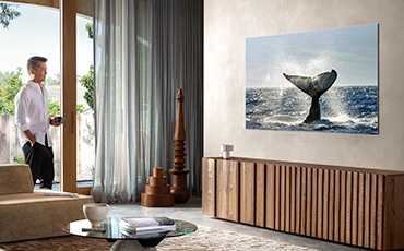 Zijaanzicht van QLED TV