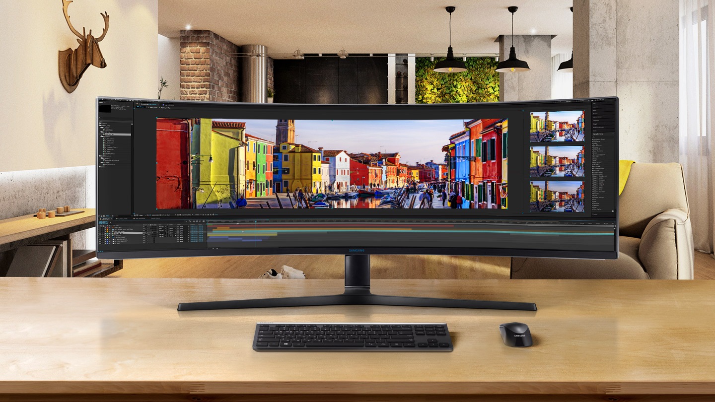 Curved Ultra-Wide Monitor 49 Inch LC49J890DKU | Samsung NL