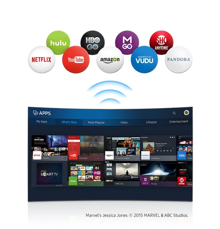 TV UHD Serie 6 UE60KU6000 Wi-Fi