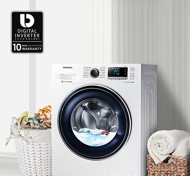 Trouwens vloeiend Golven Samsung Eco Bubble™ Wasmachine WW80J5436MW/EN | Samsung NL