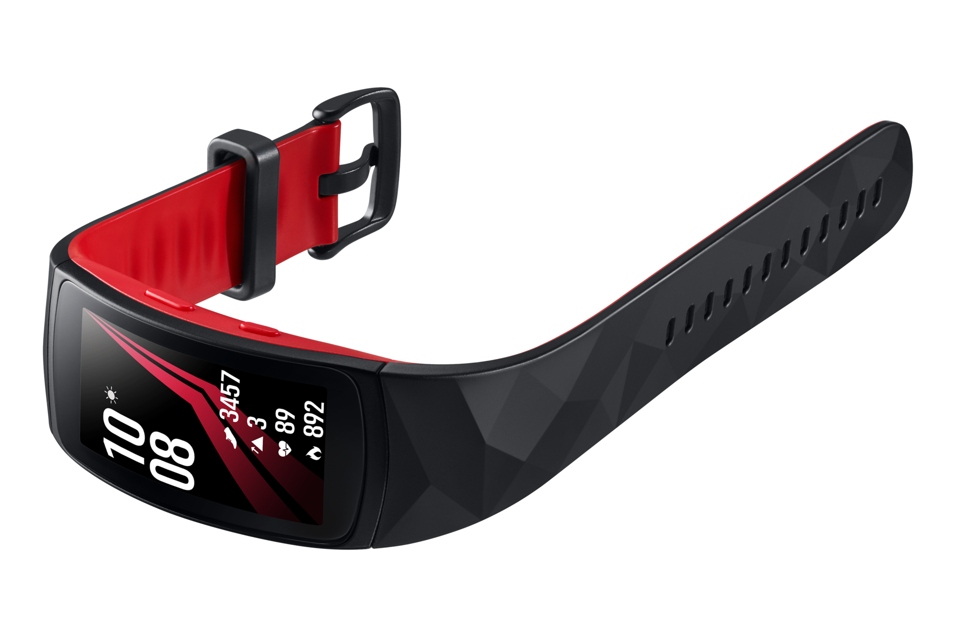 Gear Fit2 Pro Small zwart rood liggend