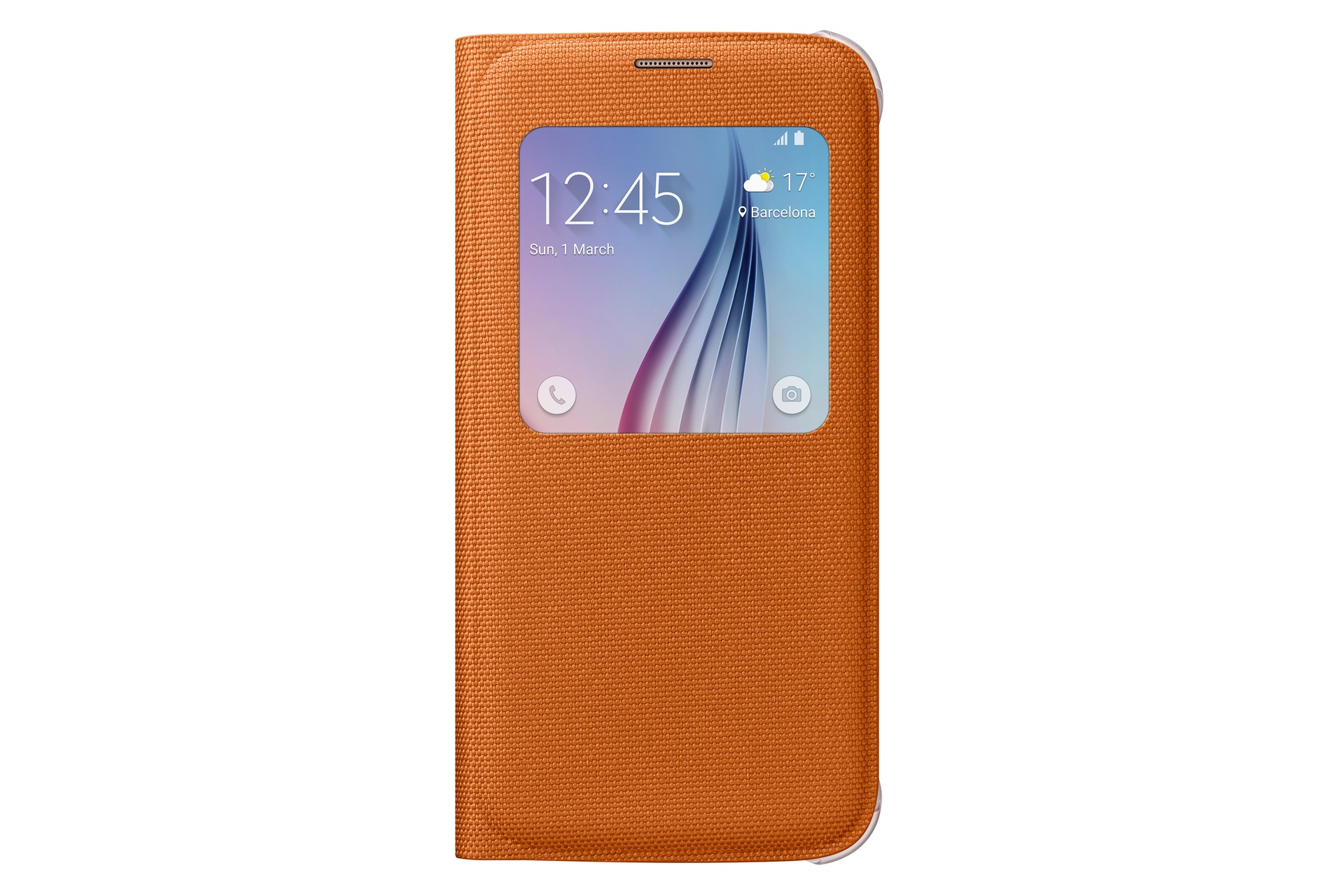 S View Cover Canvas Galaxy S6 Orange