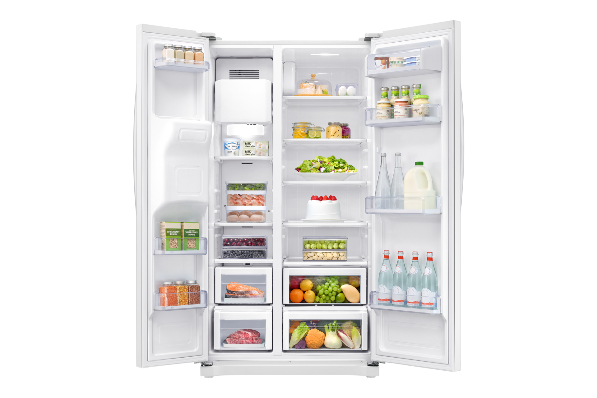 front-open-food white