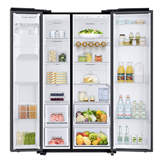 front-open-with-food black