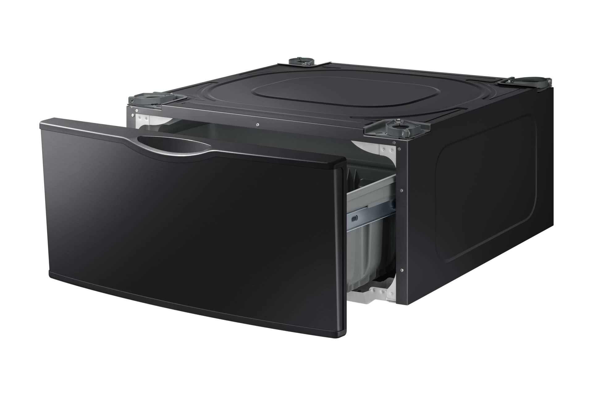 Check out 27" Pedestal base for Washer and Dryer with storage now. Pedestal seen in right perspective view with drawer