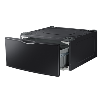 Check out 27" Pedestal base for Washer and Dryer with storage now. Pedestal seen in right perspective view with drawer