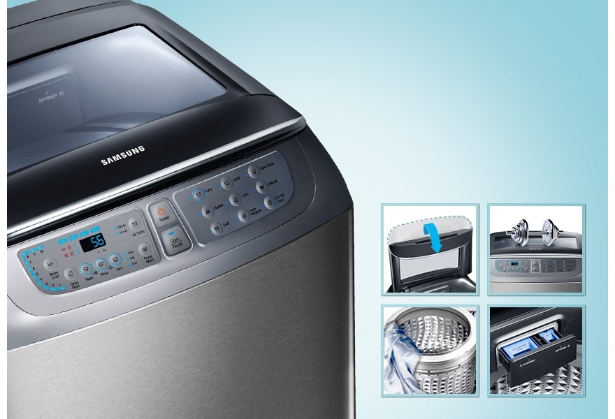Control Panel  WAF500S Top Loader Washing Machine 7.5kg Silver | Samsung NZ