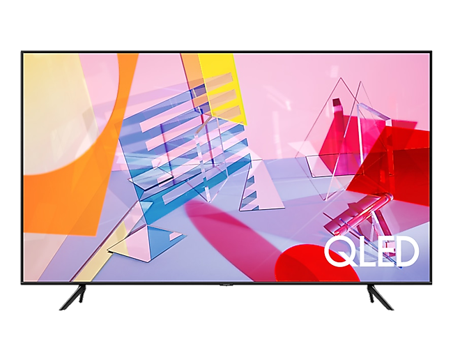 50 inch Samsung Q60T QLED Smart 4K TV black colour, front view, buy online at Samsung Official Store NZ