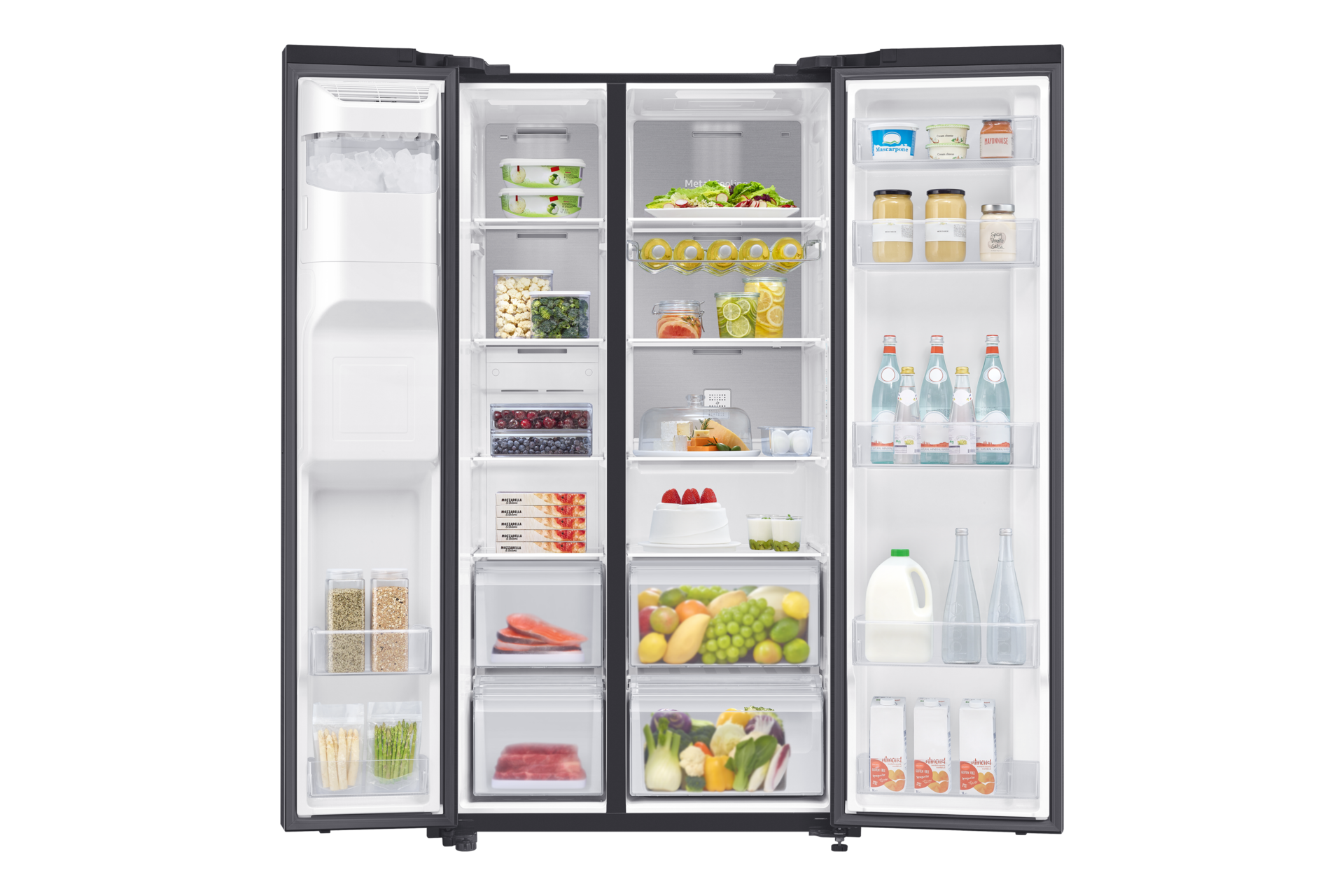 front-open-with-food black