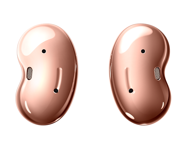 Galaxy Buds Live (SM-R180NZNAASA), Mystic Brown Colour ergonomic active noise cancelling wireless earbuds.