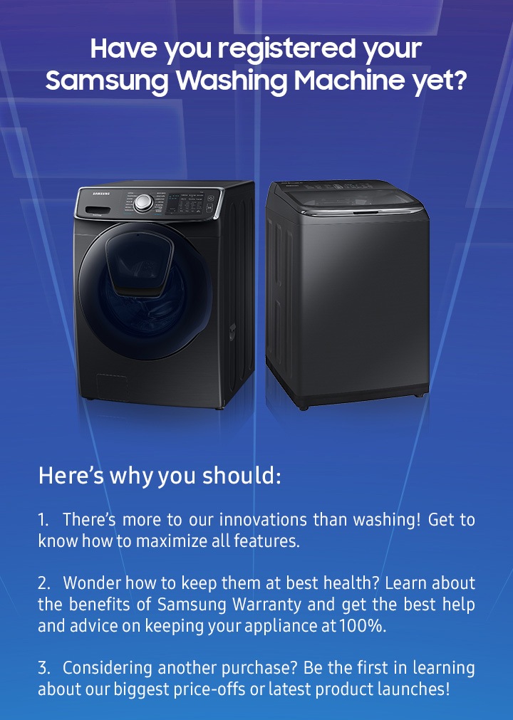 samsung dryer registration